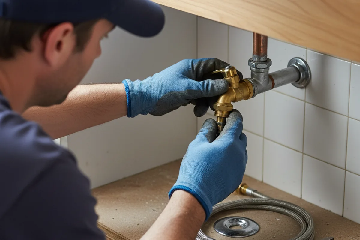 Shutoff valve and fitting work during Emergency Plumbing in Hickman